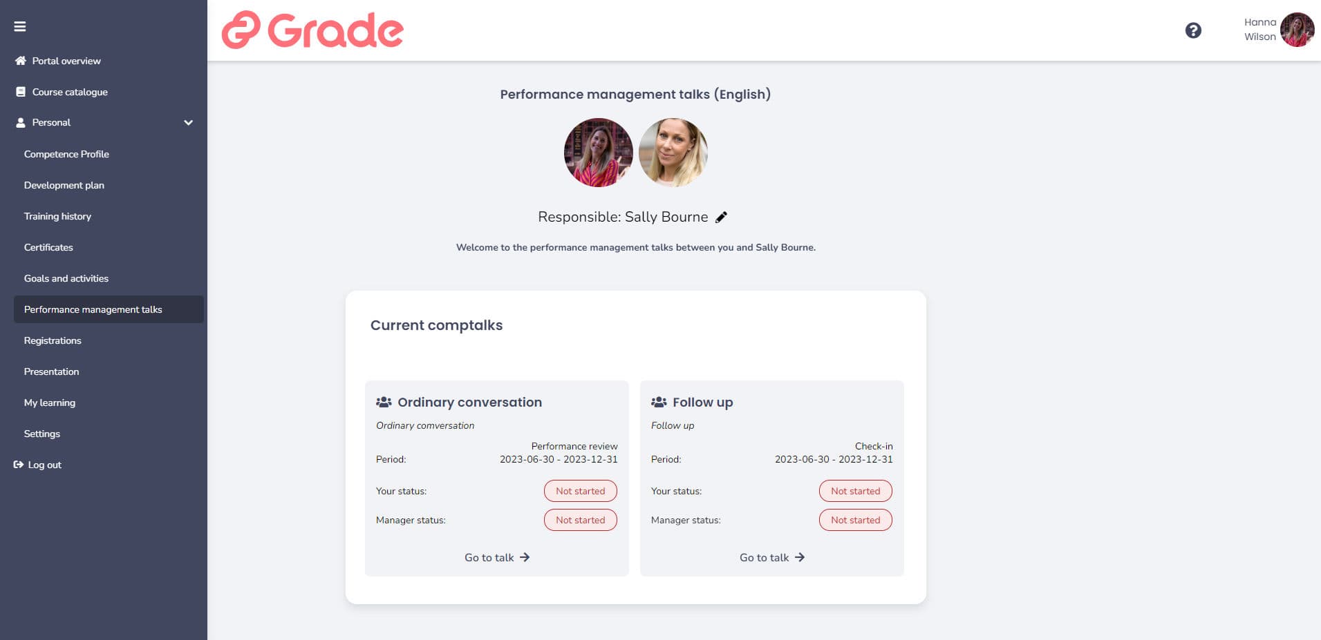 Grade Talent skärmdump 9