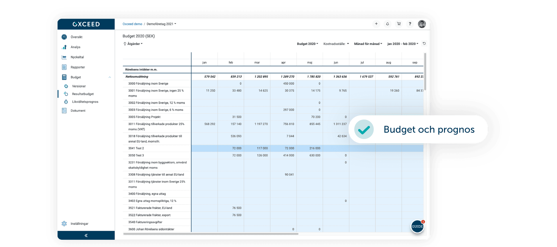 Budget och Prognos
