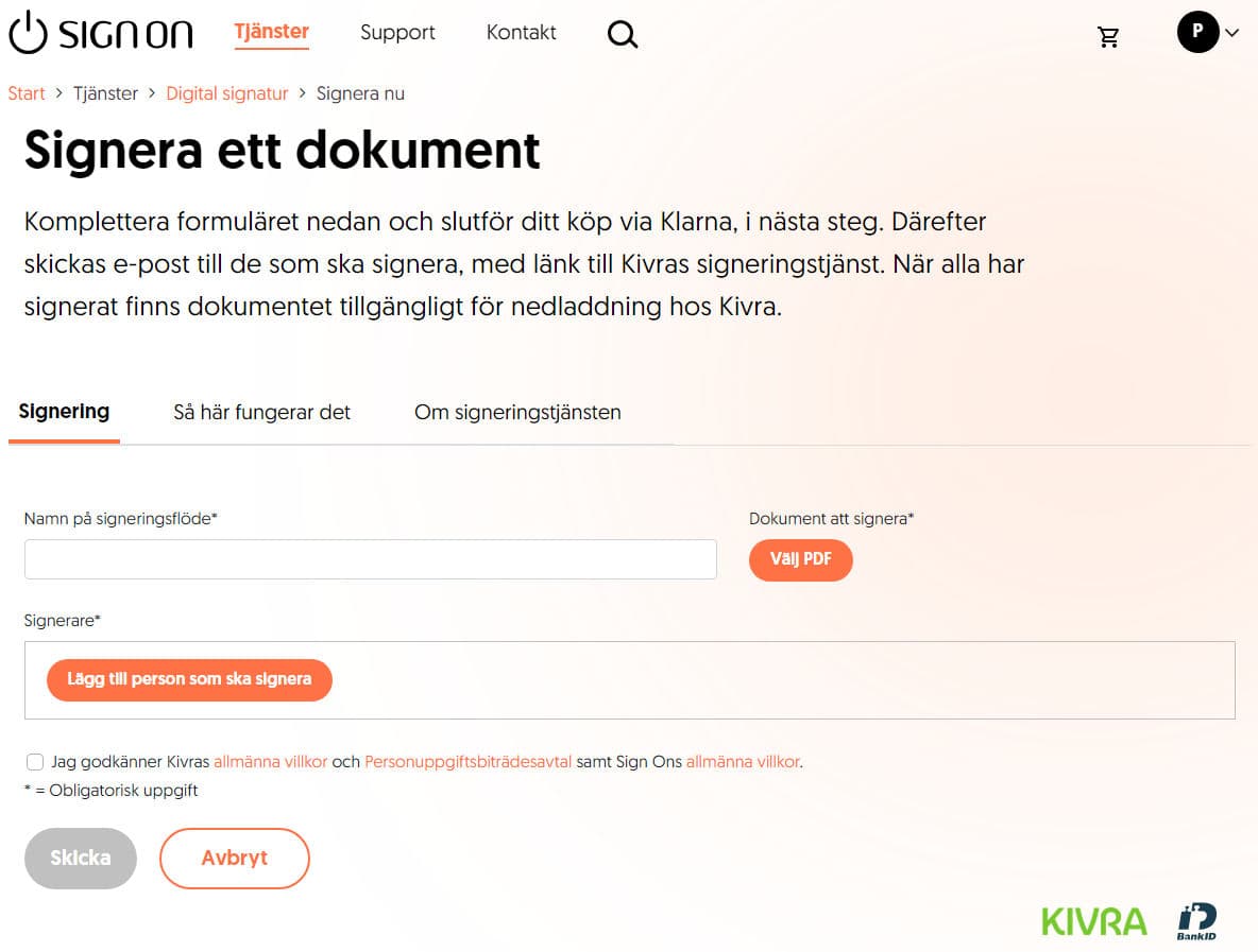 Sign On skärmdump 6